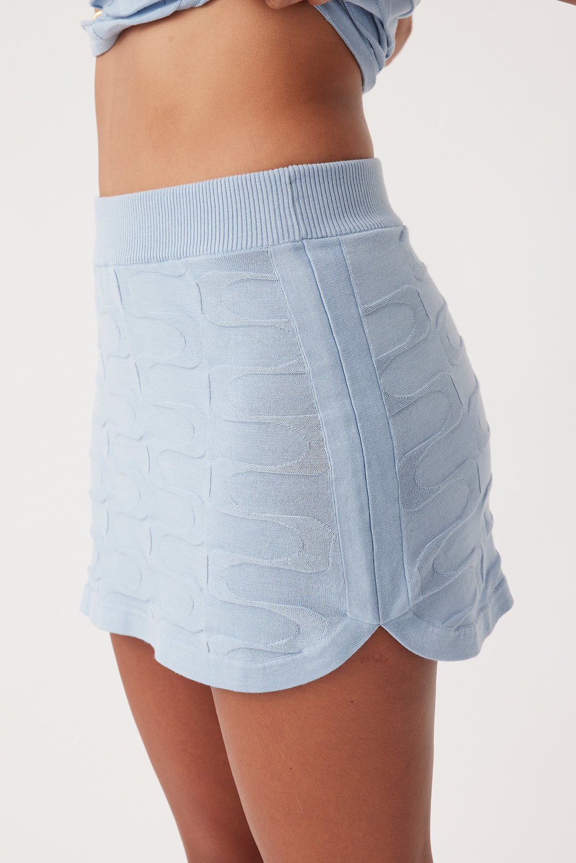 Lara Mini Skirt - Sky