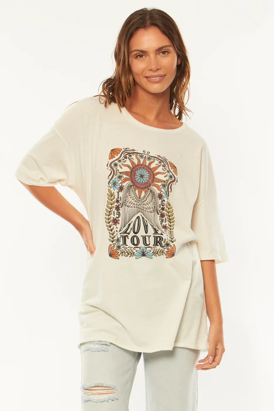 Love Tour Boyfriend Tee - Vintage White