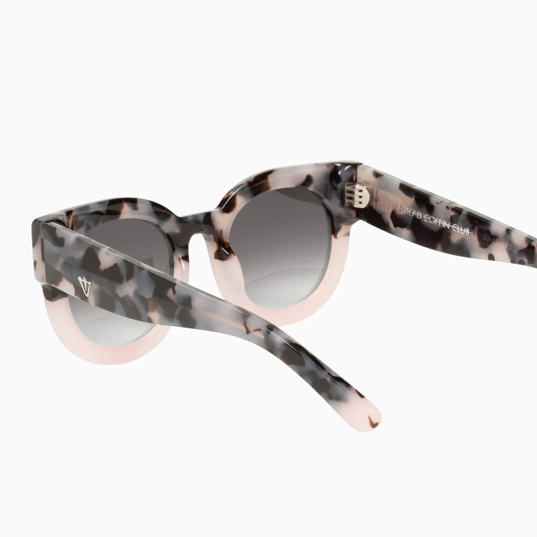 A Dead Coffin Club | Sunglasses - Baby Pink Tort to Baby Pink / Black Gradient Lens