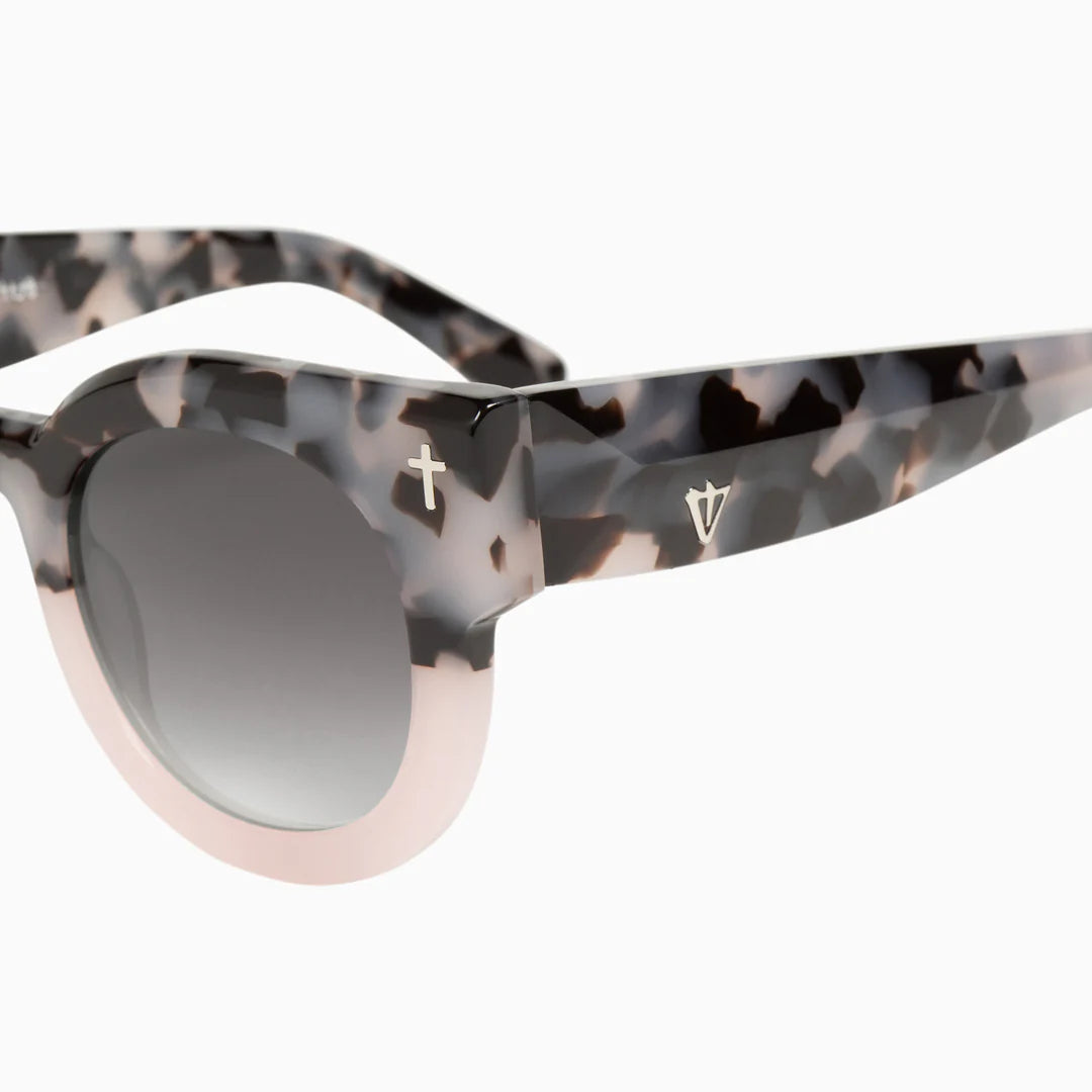 A Dead Coffin Club | Sunglasses - Baby Pink Tort to Baby Pink / Black Gradient Lens