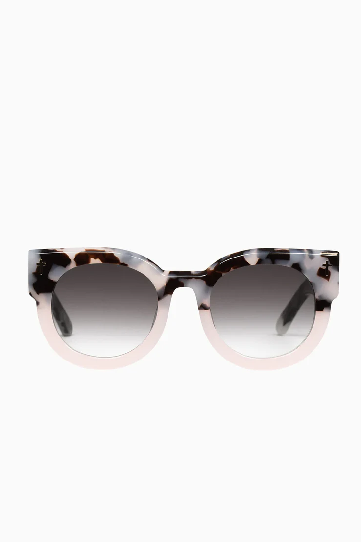 A Dead Coffin Club | Sunglasses - Baby Pink Tort to Baby Pink / Black Gradient Lens