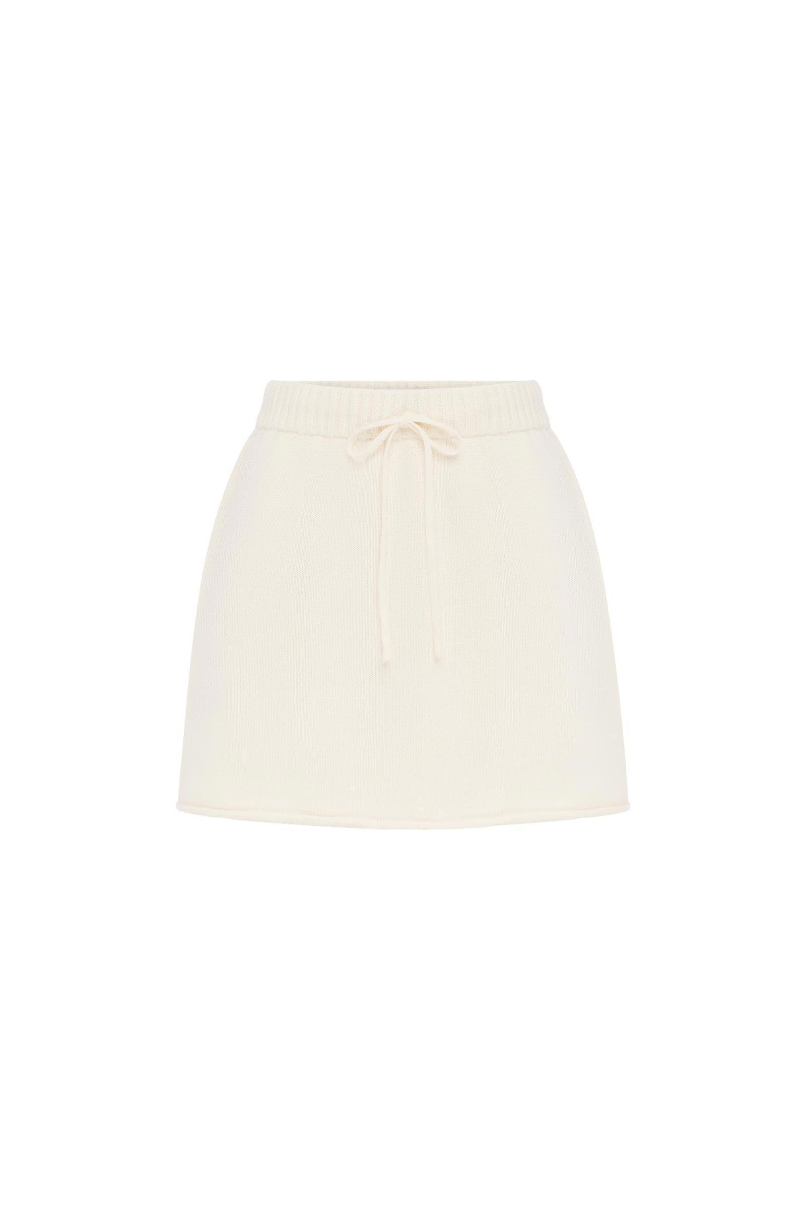 Alma Knit Mini Skirt - Bone