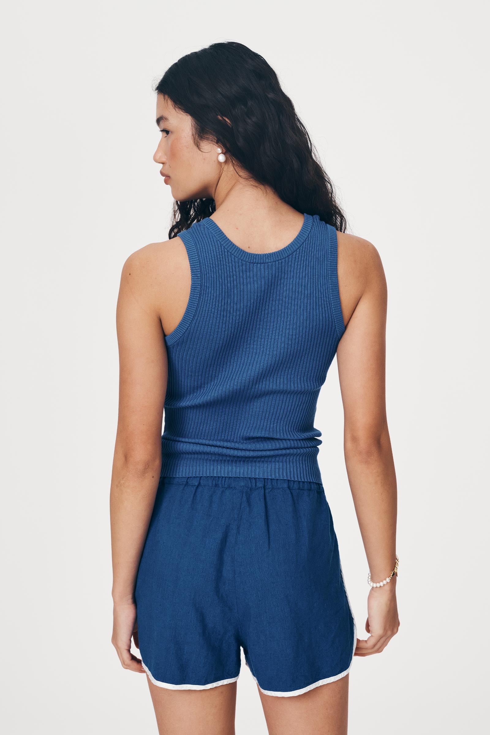 Avery Knit Tank - Cobalt Blue