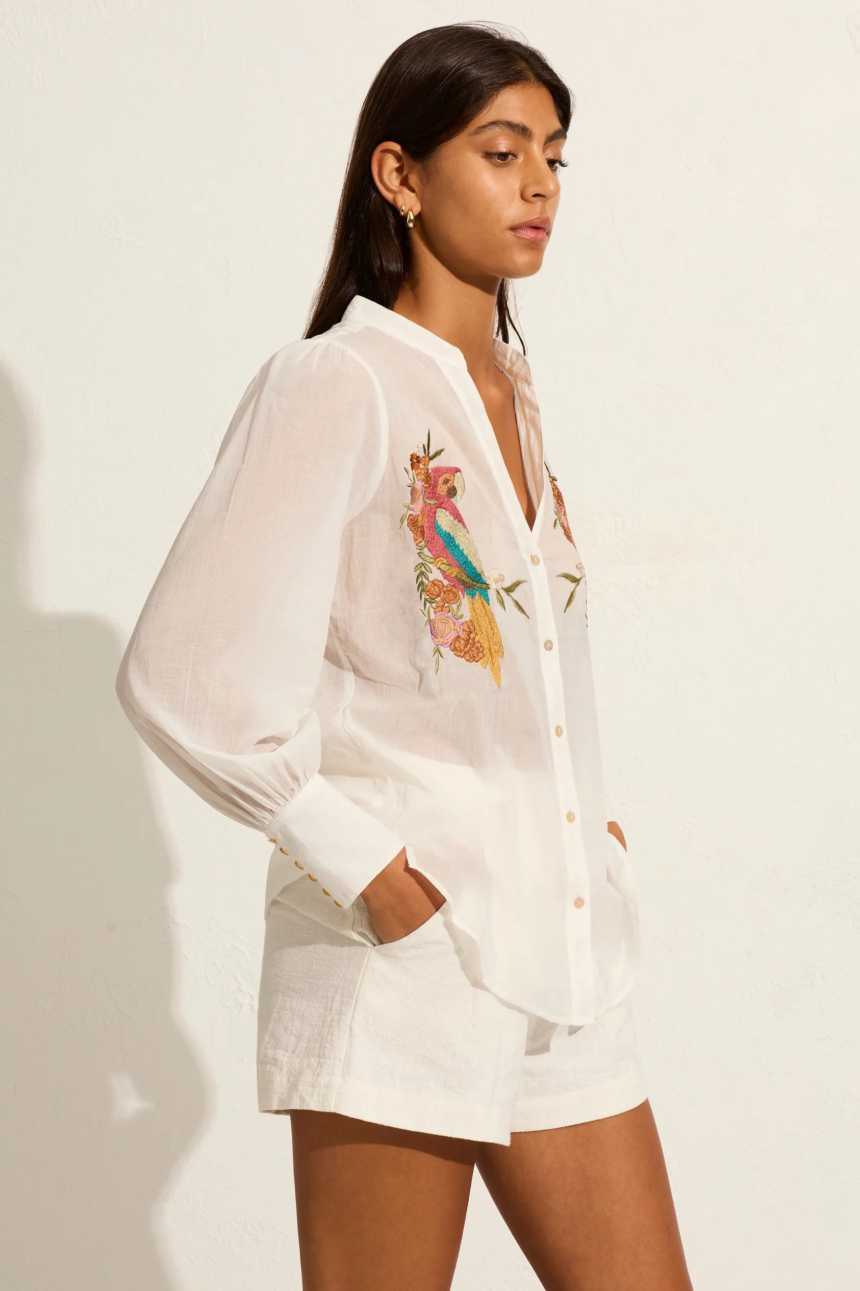 Birdie Blouse - White