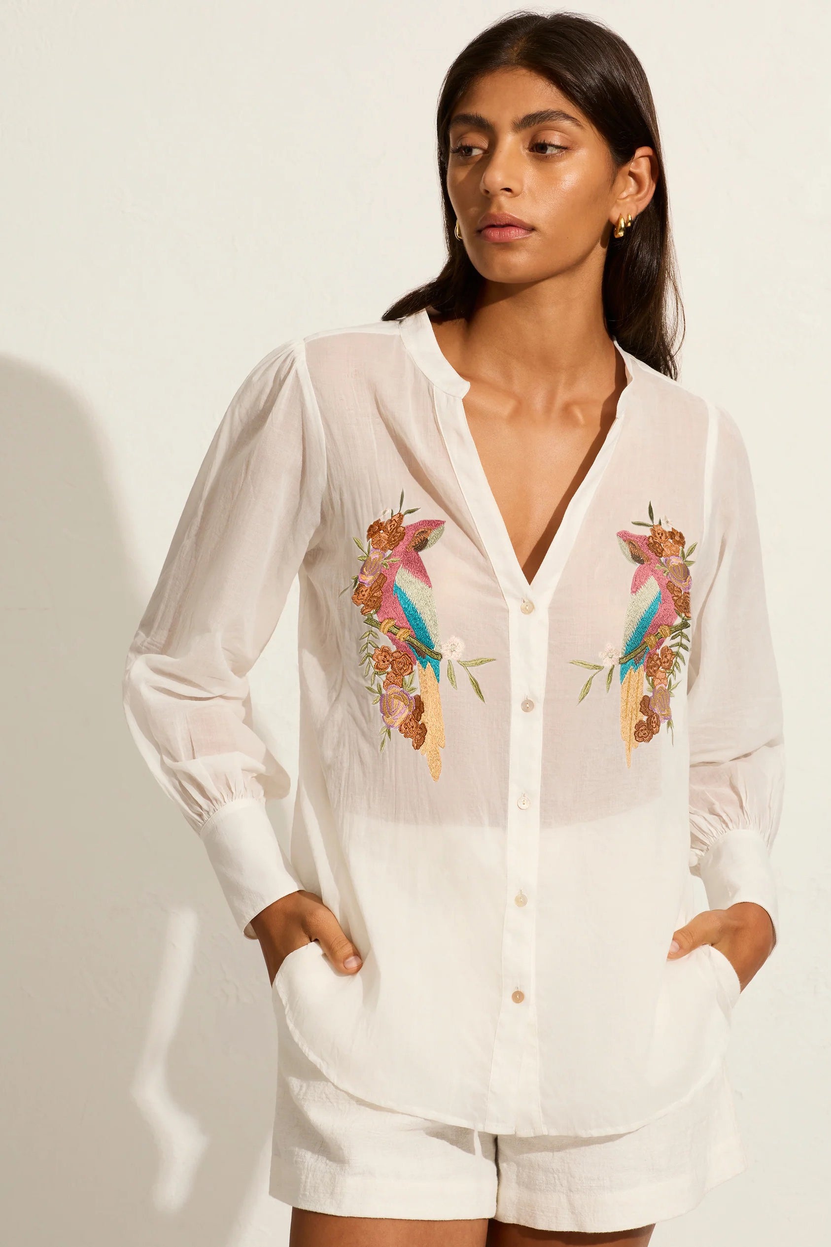 Birdie Blouse - White