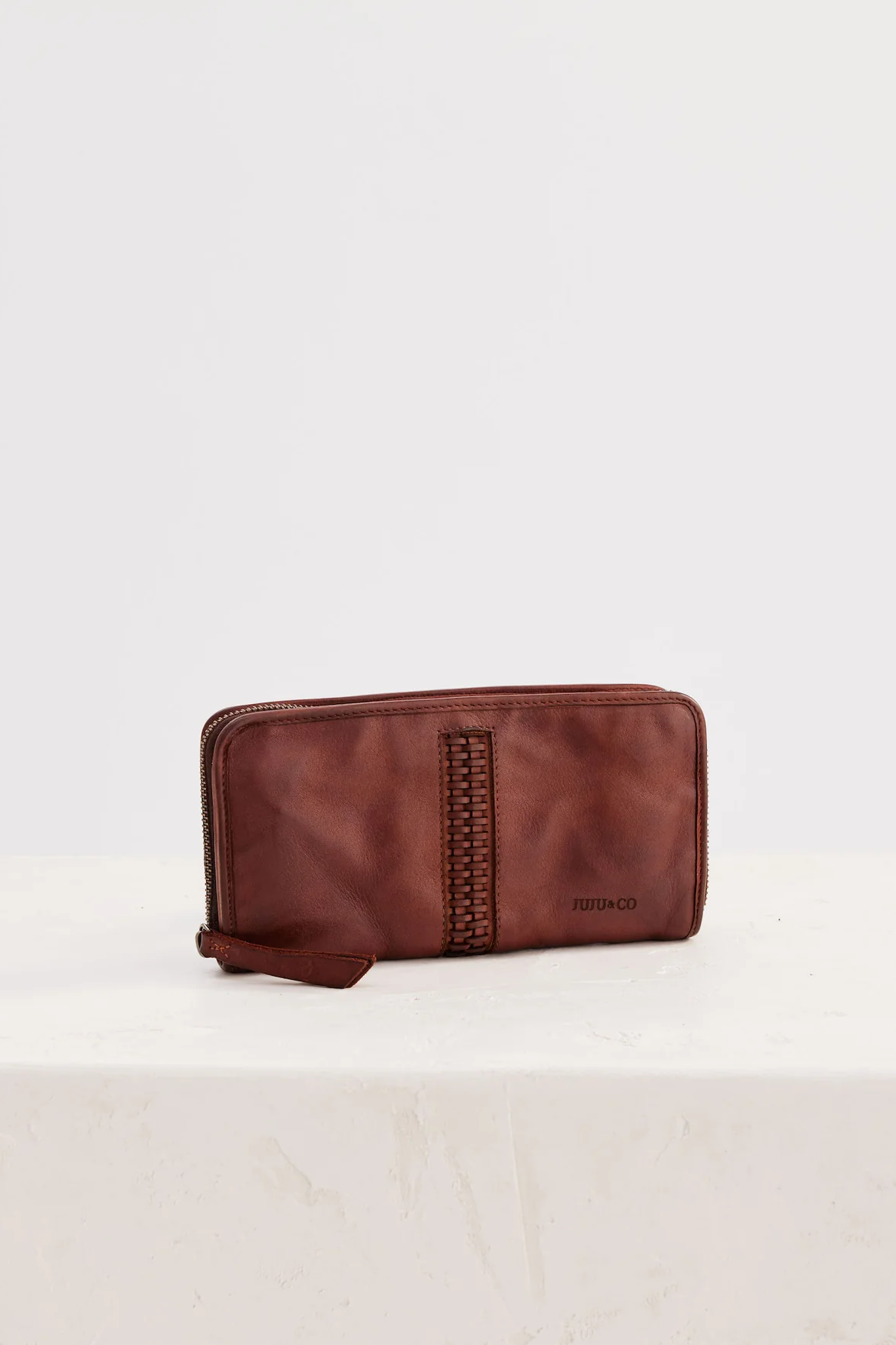 Braid Wallet - Cognac