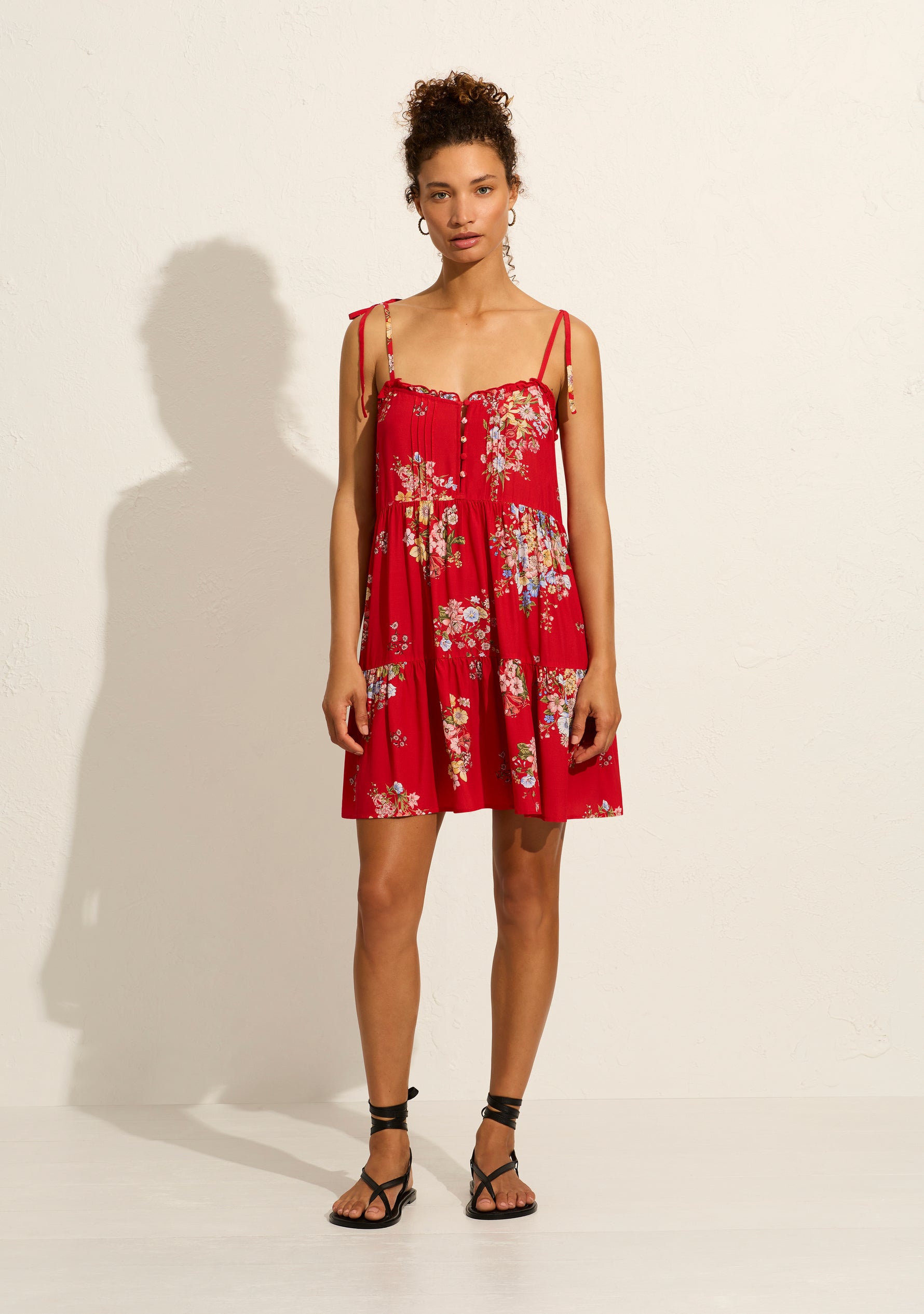 Cameo Mini Dress - Red