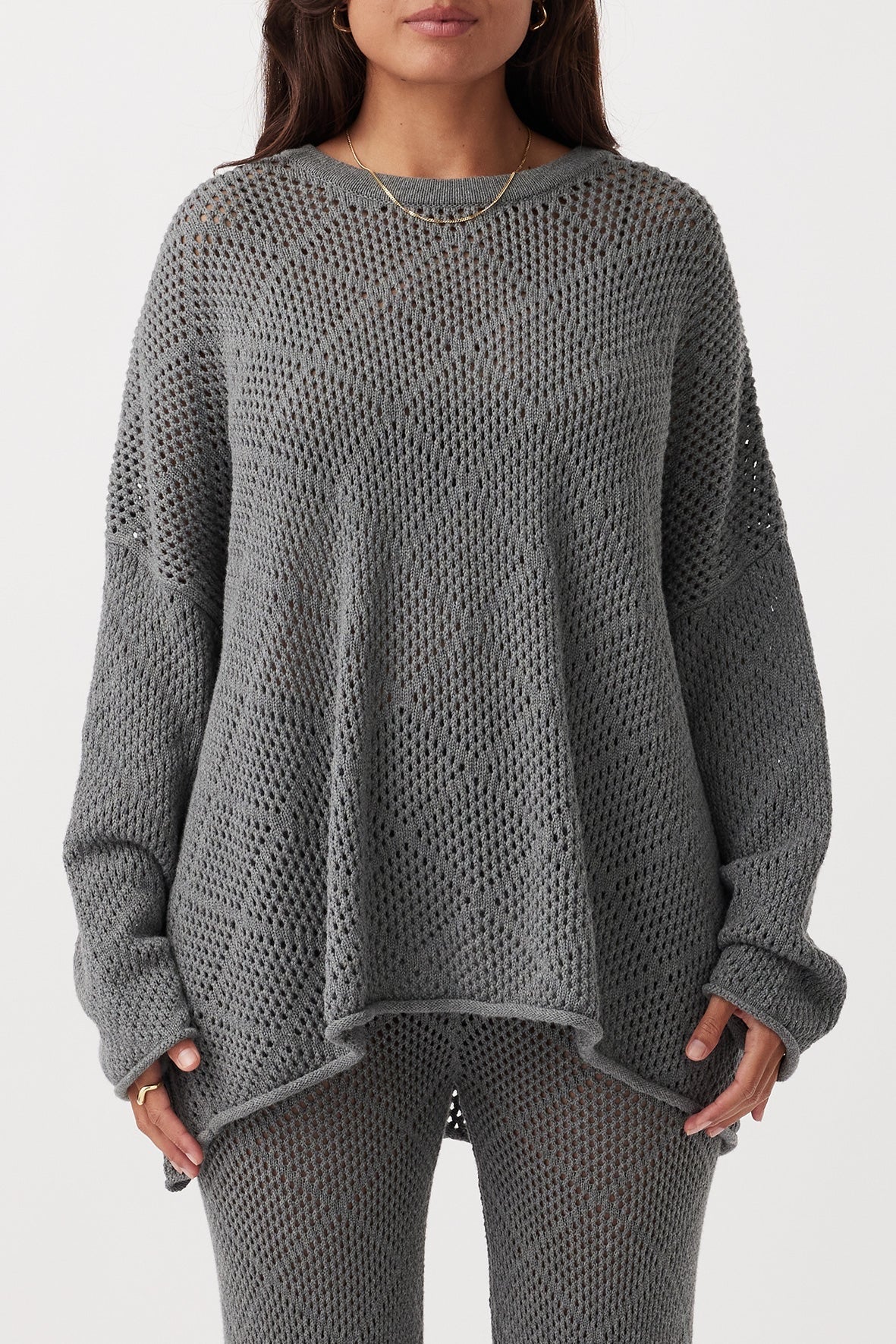 Ezra Sweater - Dark Grey Marle