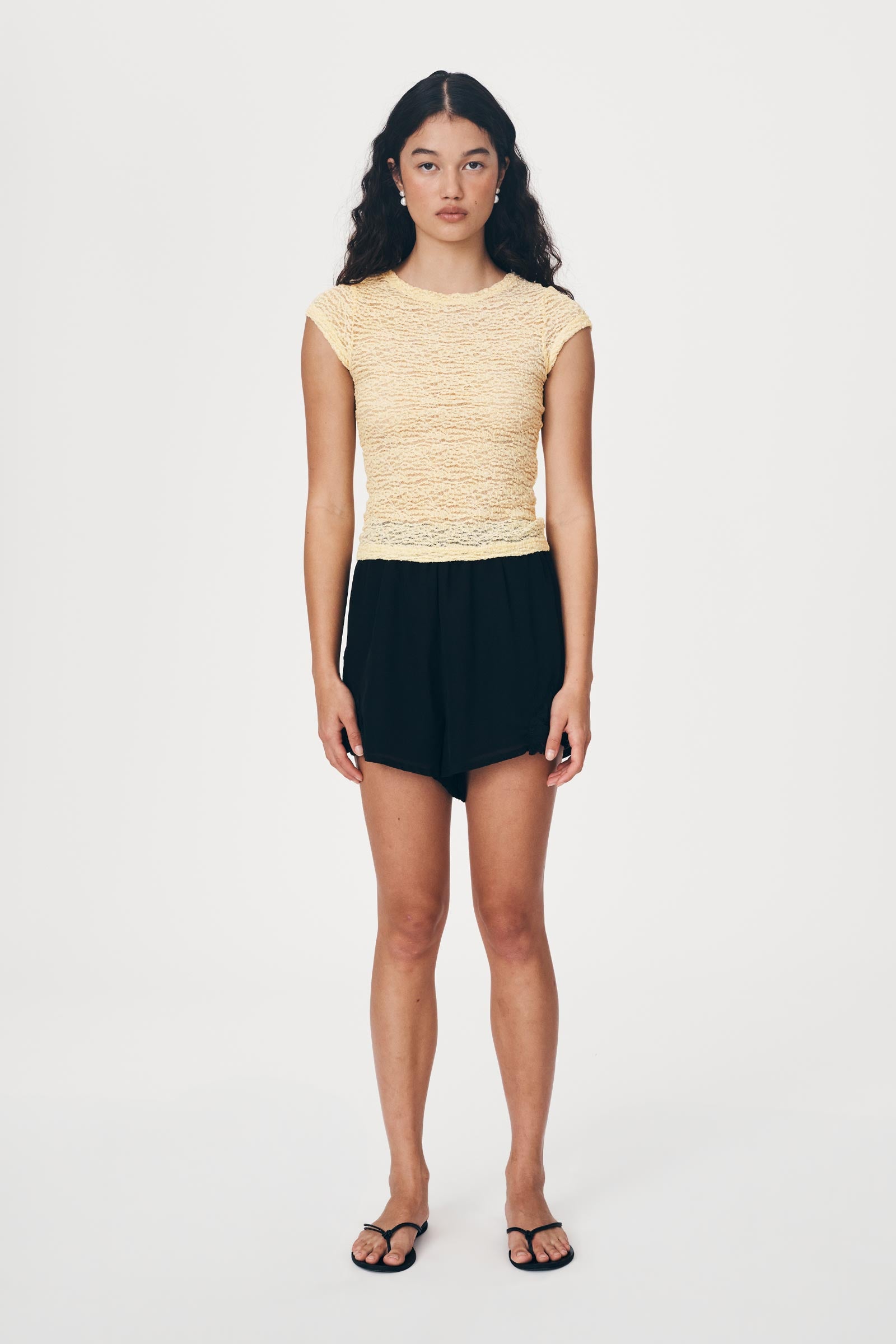 Galo Lace Tee - Lemon