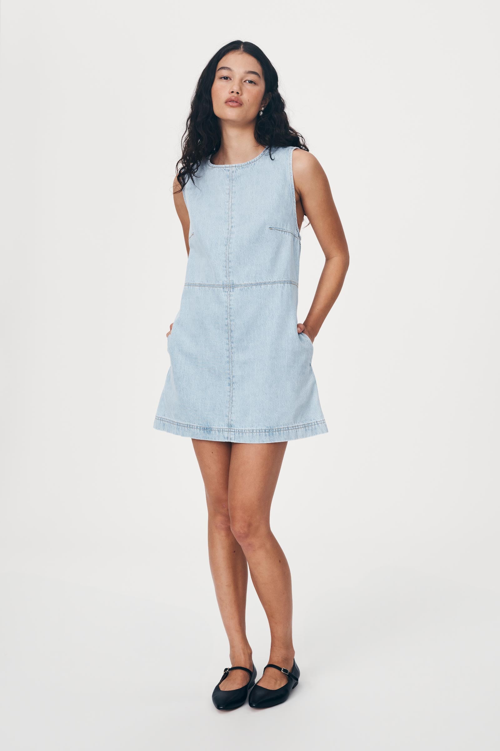 Jean Denim Mini Dress - Azul