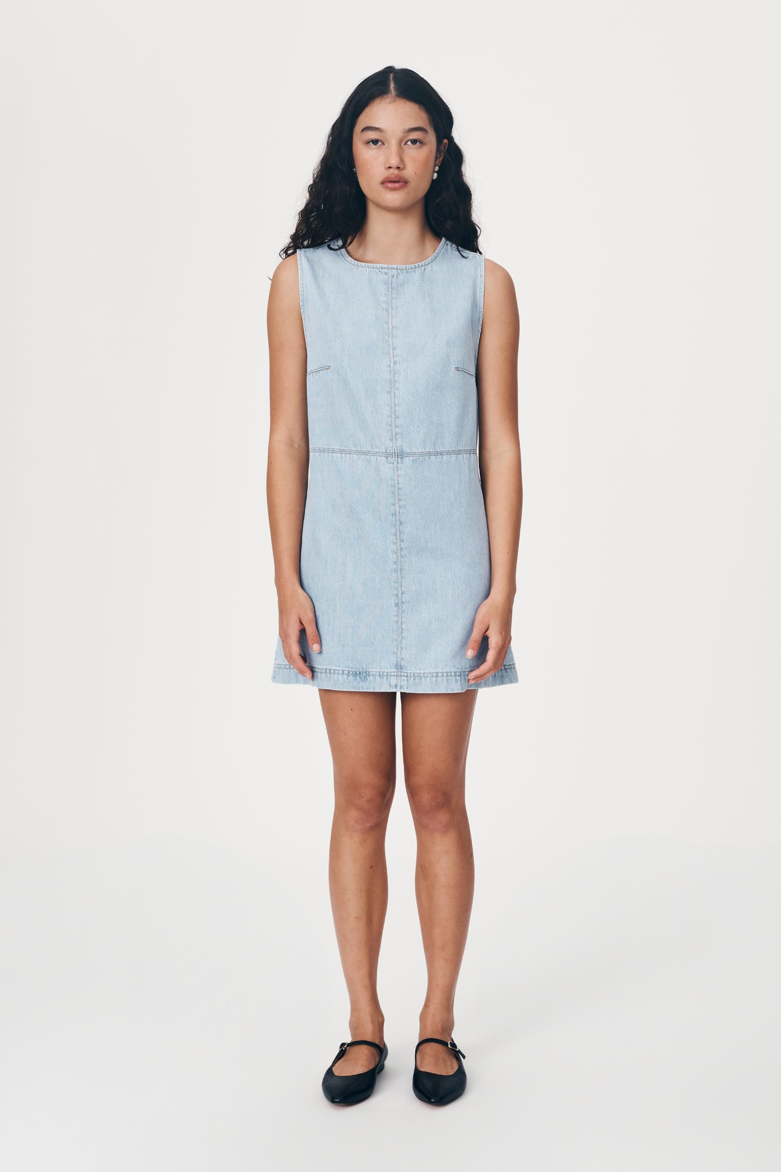 Jean Denim Mini Dress - Azul