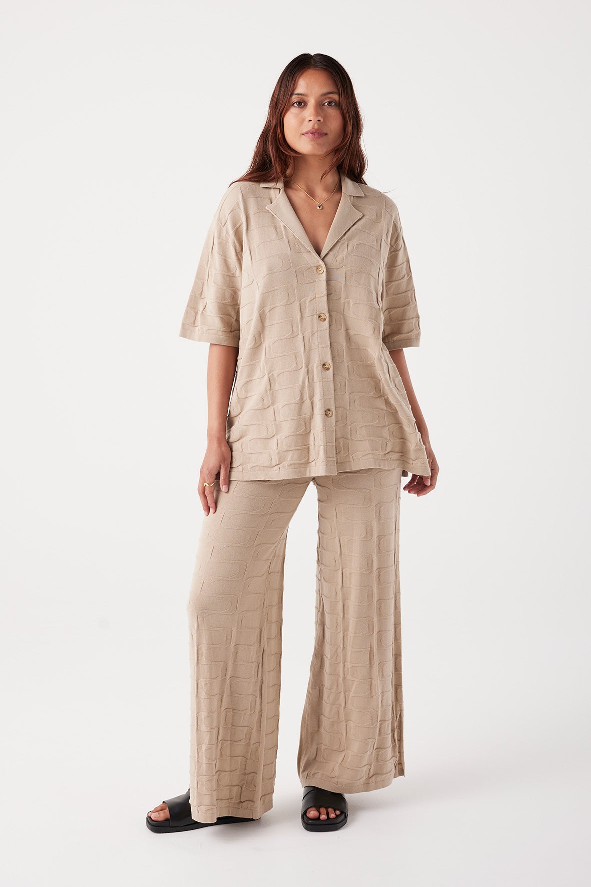 Lara Organic Cotton Pant - Taupe