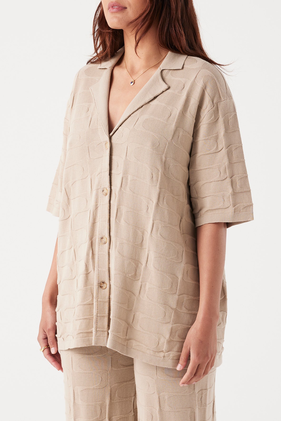 Lara Organic Cotton Shirt - Taupe