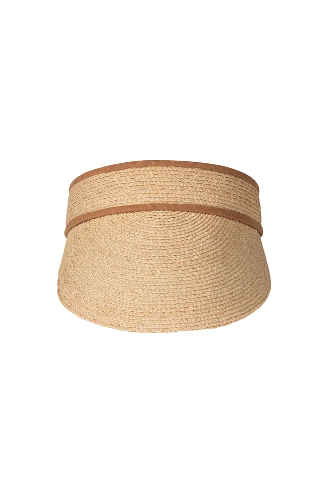 Linen Visor - Natural/Cinnamon