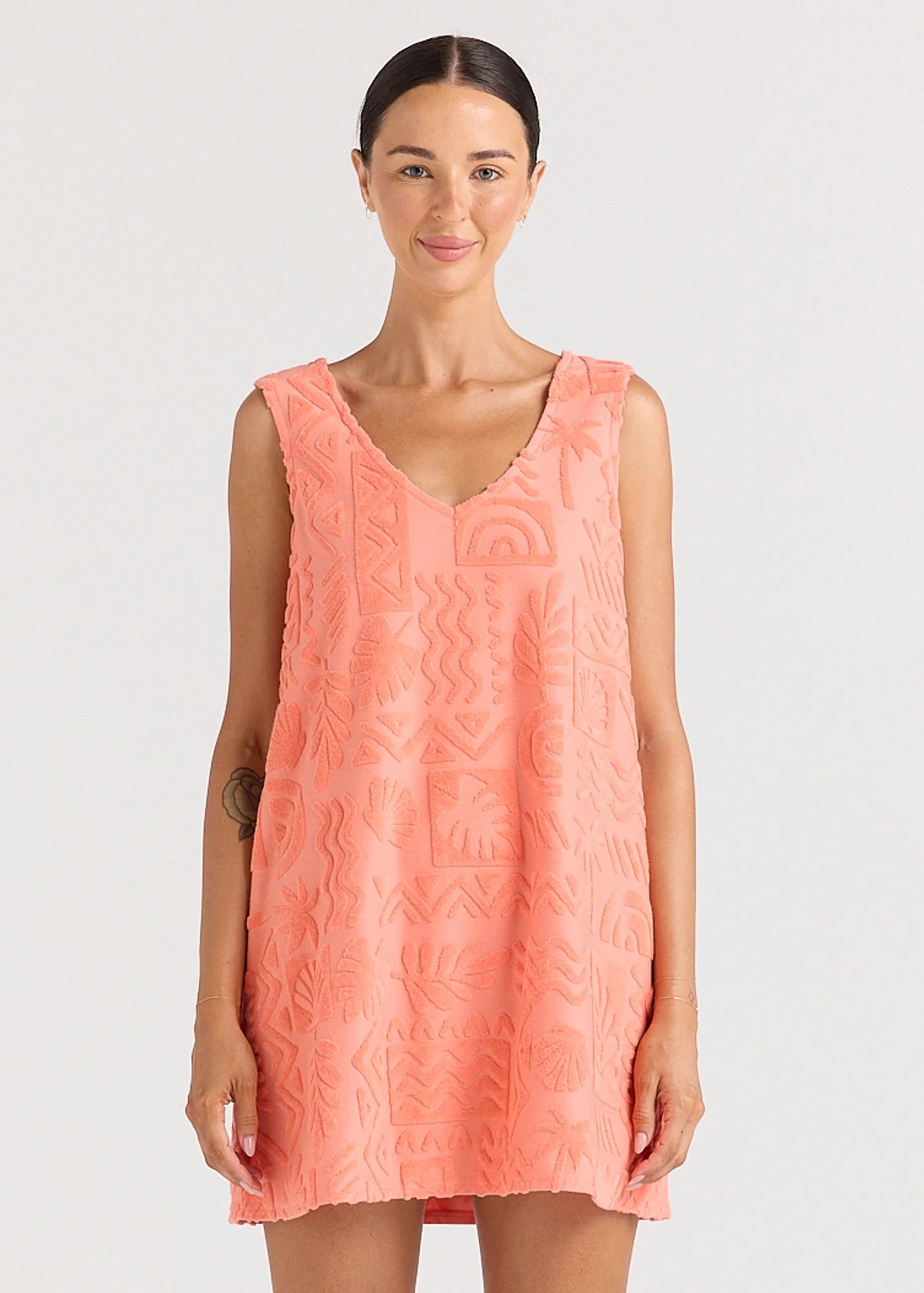 Mai Tai V Tunic Dress - Watermelon