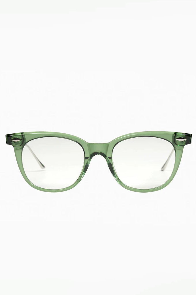 Mercy | Optics - Bottle Green w. Silver Metal Trim / Clear Lens