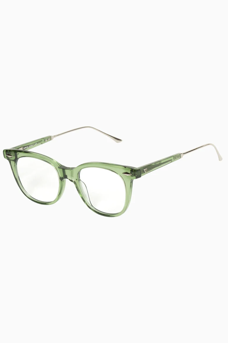 Mercy | Optics - Bottle Green w. Silver Metal Trim / Clear Lens