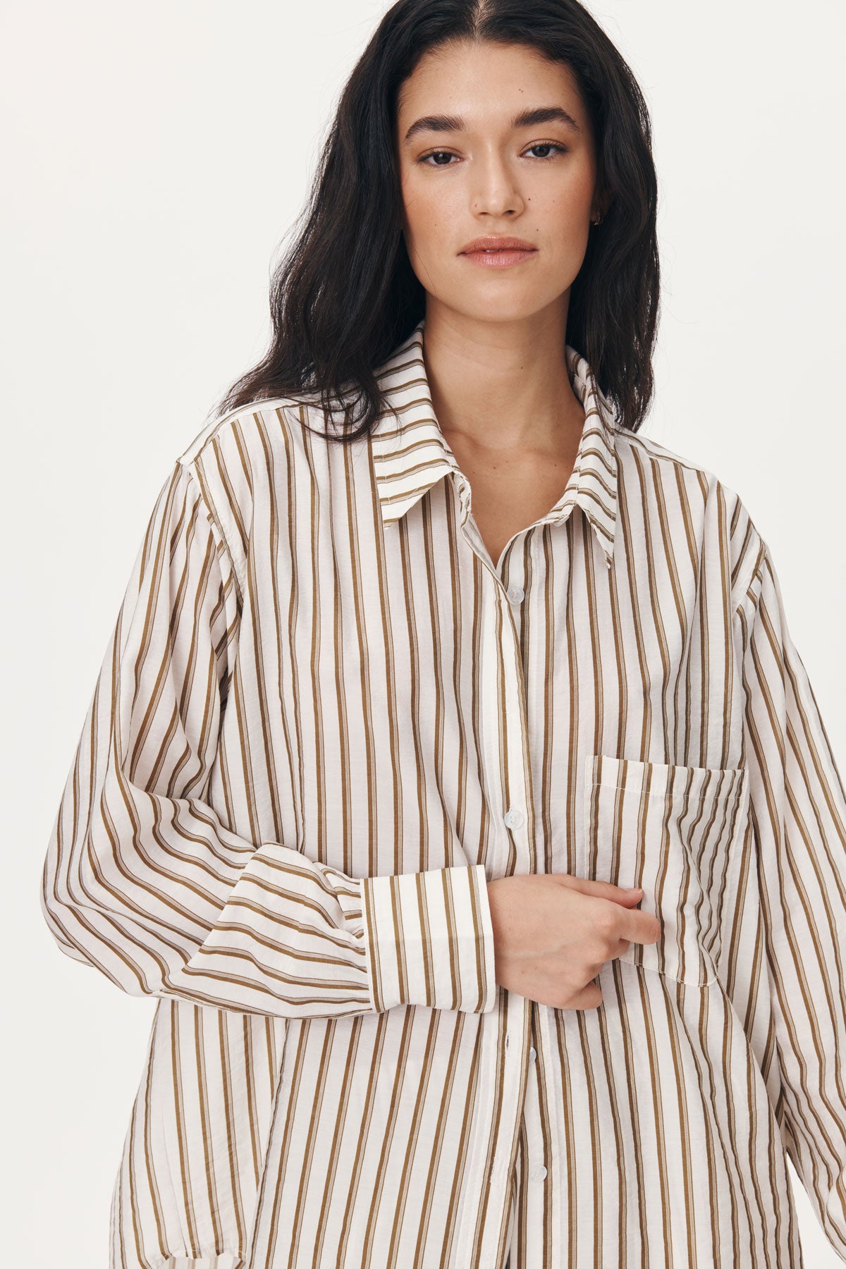 Ramona Stripe Long Sleeve Shirt - Sienna