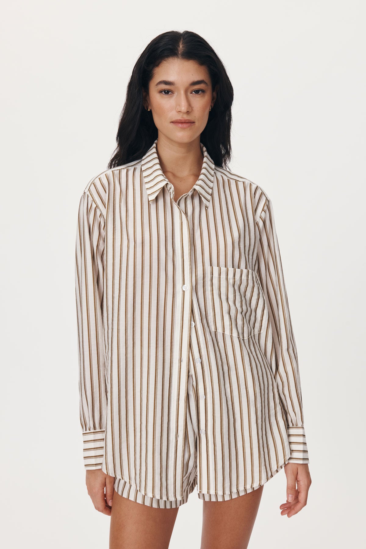 Ramona Stripe Long Sleeve Shirt - Sienna