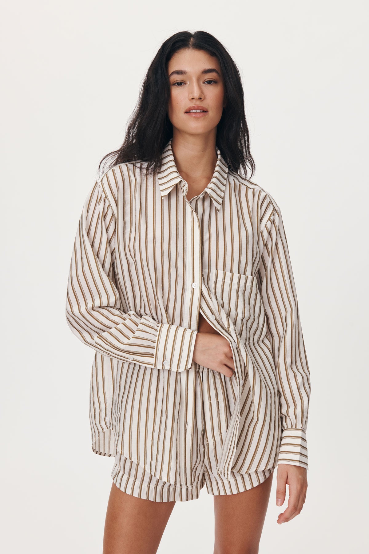 Ramona Stripe Long Sleeve Shirt - Sienna