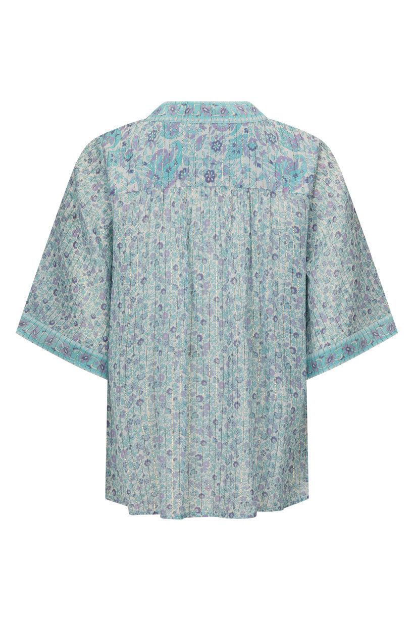 Little Bird Flutter Sleeve Blouse - Sky