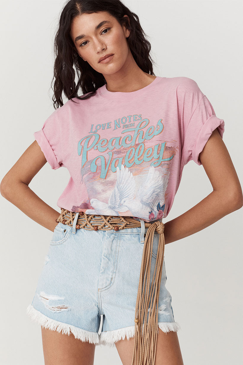 Peaches Biker Tee - Musk