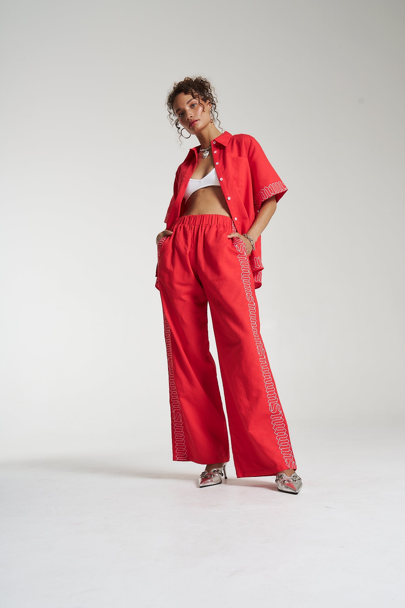 Sig Linen Pant - Scarlet Summi