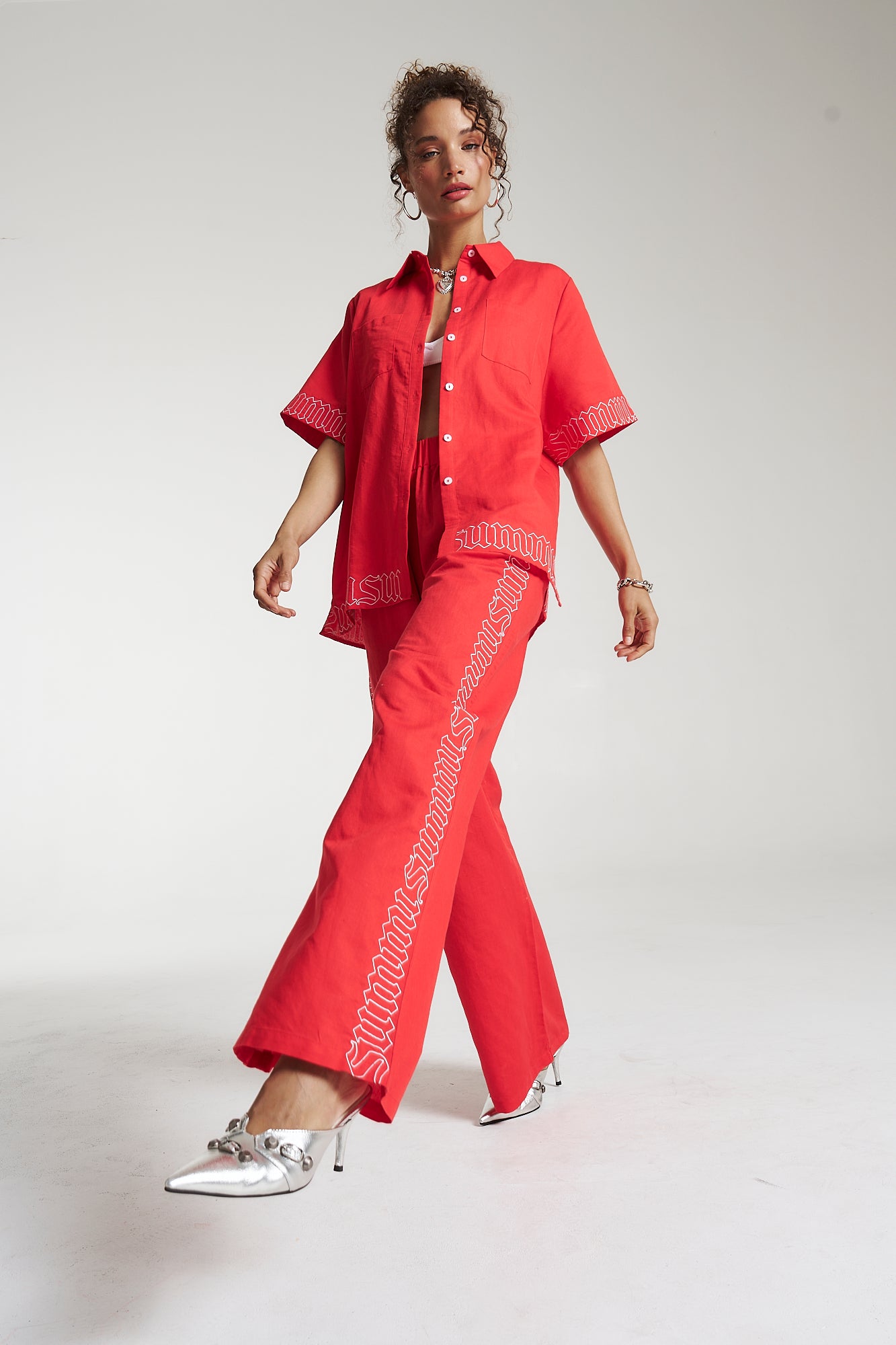 Sig Linen Pant - Scarlet Summi