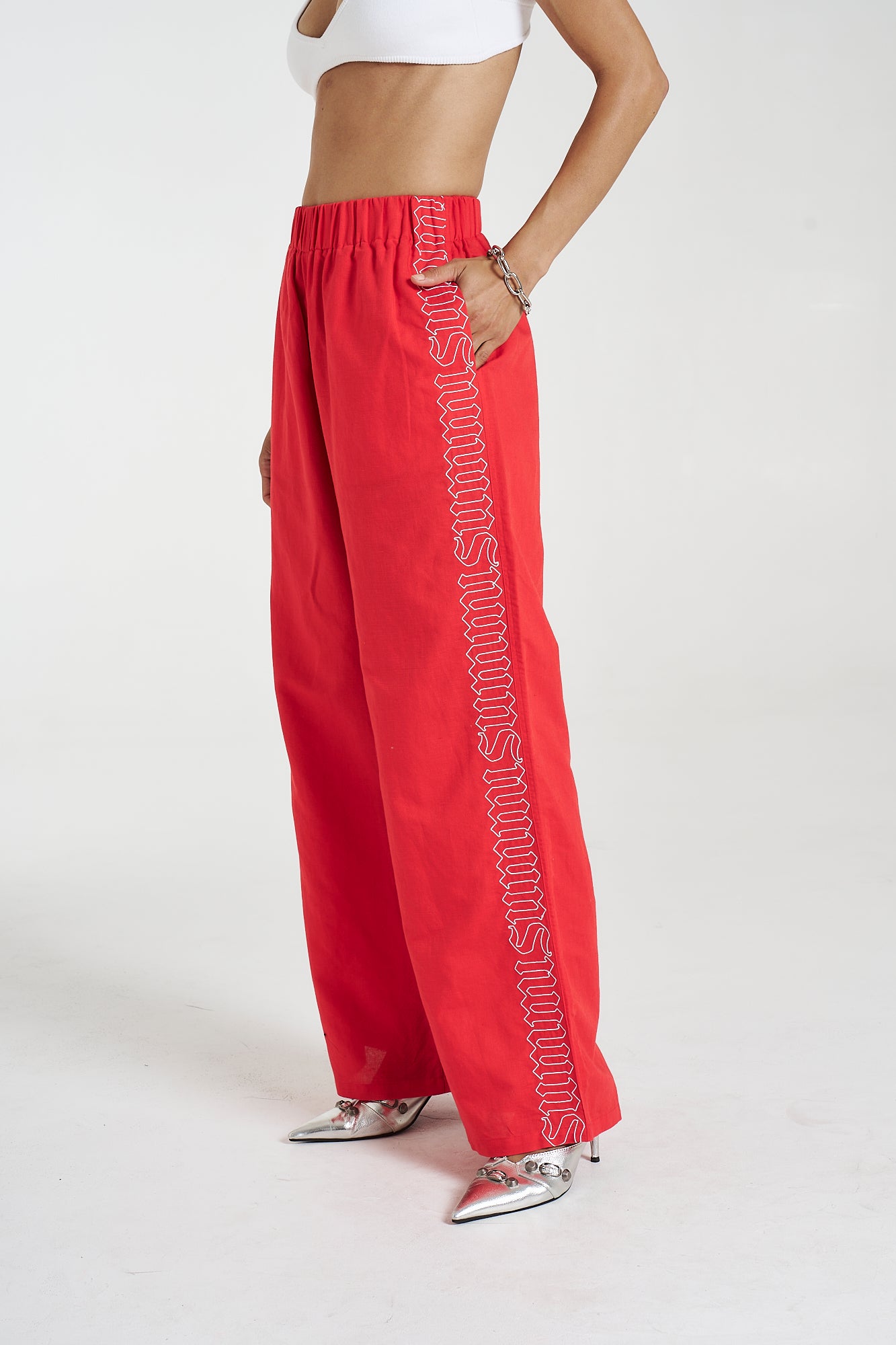 Sig Linen Pant - Scarlet Summi