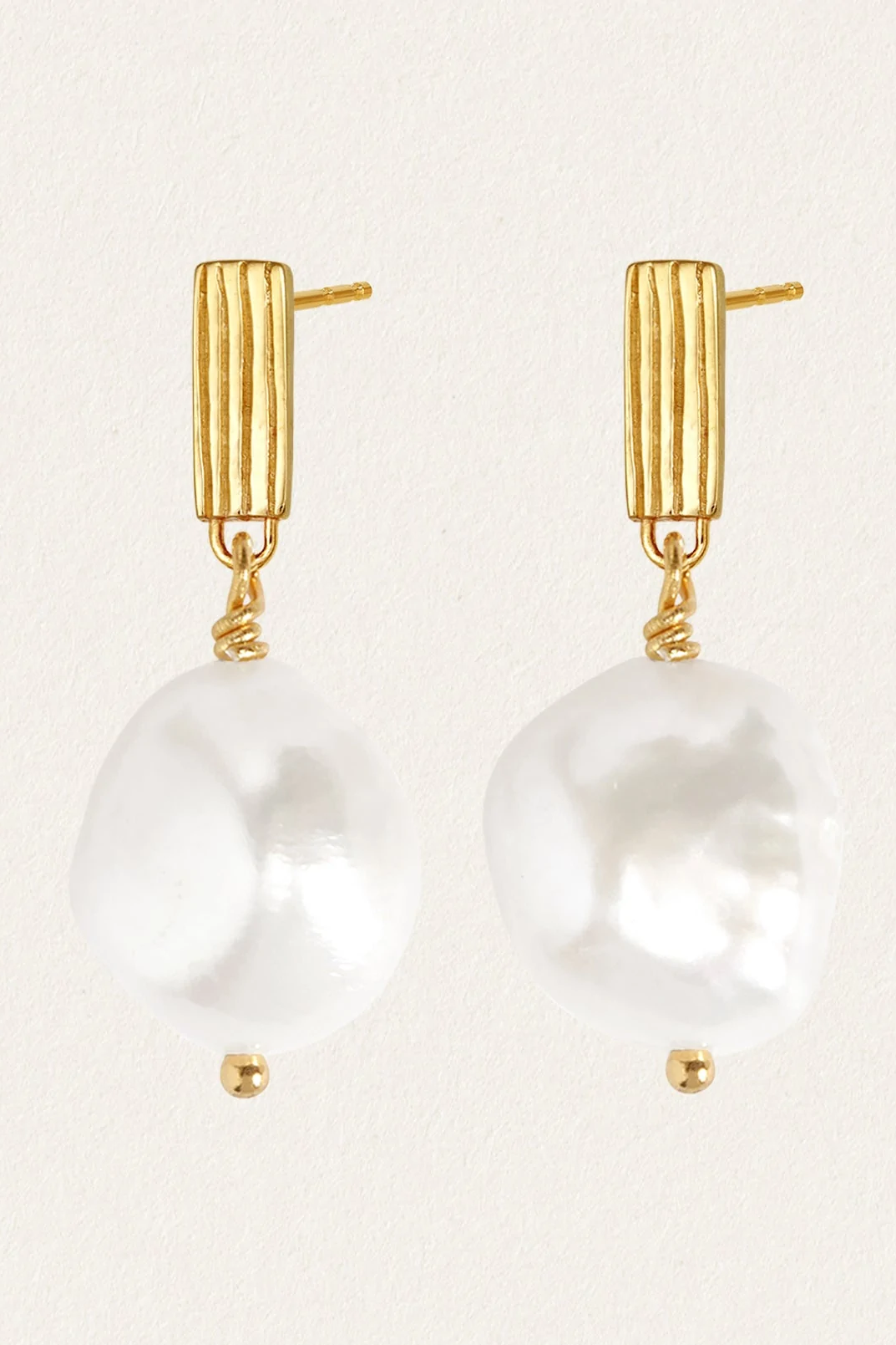 Baroque Pearl Earrings - Gold