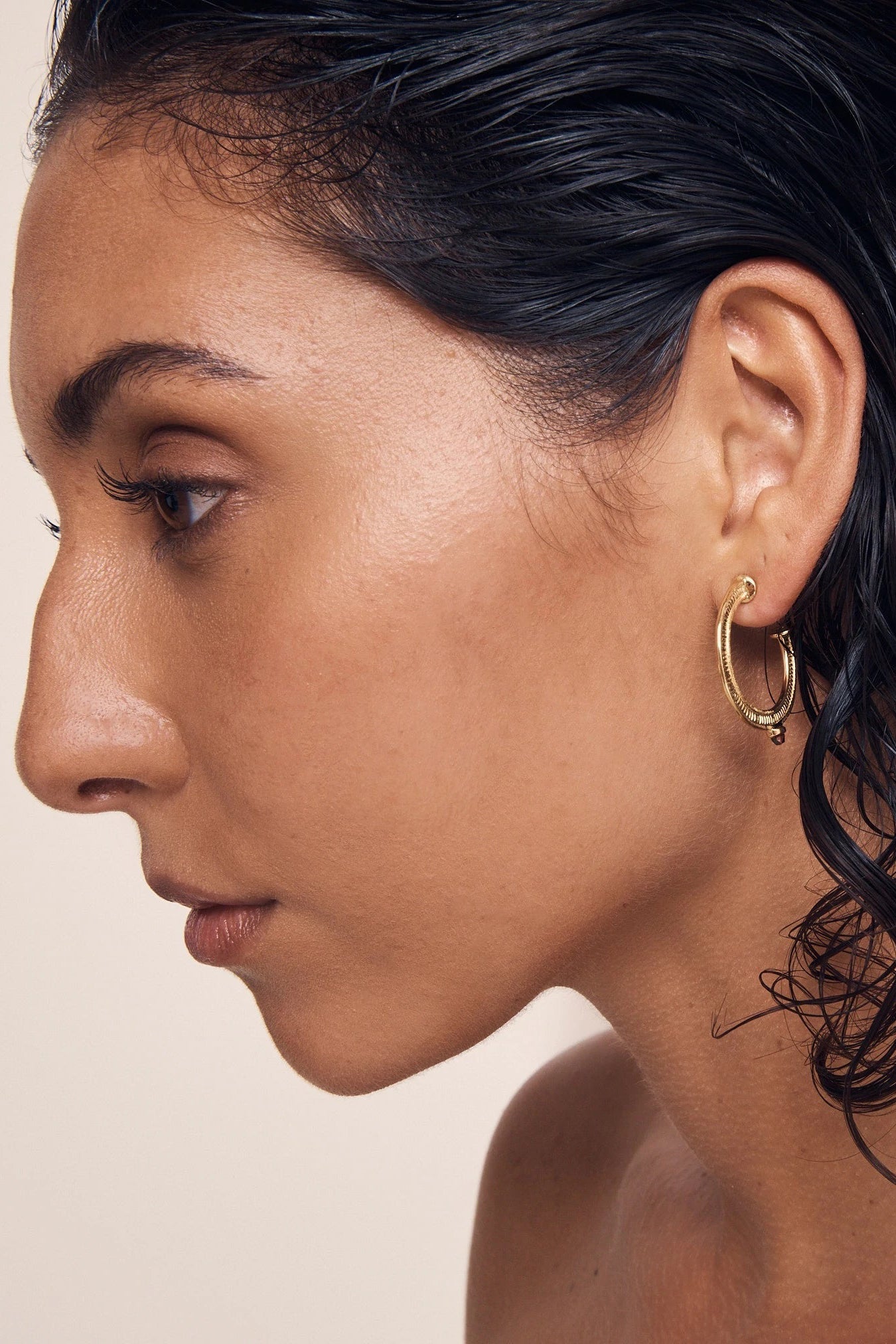 Vulcan Hoop Earrings - Gold